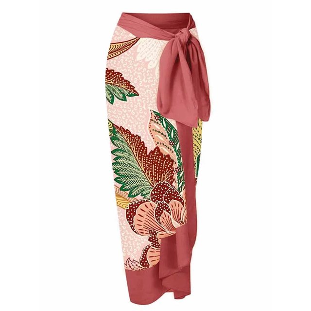 Nouvelle Robe de Plage Aguichant Imprimée Rétro Maillot de Bain Jupe Longue Tenue de Fête Tenue de Plage Été