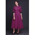 thumbnail image 4 of Bimba Robe Chemise Décontractée Géométrique pour Femmes Imprimée Mi-Mollet Robe de Soirée-TTG, 4 of 5