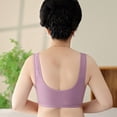 thumbnail image 4 of yoeyez Front Closure Bras for Women Button Comfortable Daisy Bras for Seniors Full Coverage No Underwire Bras with Back Support Lace Everyday Bras Purple 7XL, 4 of 7