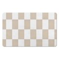 thumbnail image 1 of Checkered Bathroom Rug Runner, Luxurious and Long (20x32in): Non-Slip, Super Absorbent, Large Bath Mat, Soft Microfiber, Machine Washable, Perfect for Bathroom, Bathtub, Hallway, 1 of 5