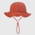 thumbnail image 4 of Besolor Infant Toddler Baby Sun Hat Adjustable Sun Protection Cotton Bucket Hat Wide Brim Summer Beach Caps, 4 of 4