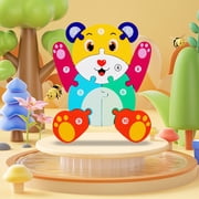 Dvkptbk Animal Puzzle Board Wooden Three-Dimensional Puzzles Large Animals Puzzle Boards Digital Cognition Montessori Children's Puzzle Early Education Toys Education