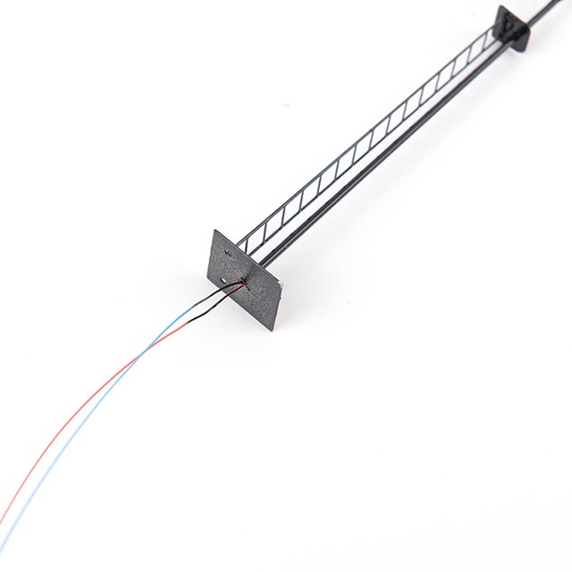 mmirethe Model Train Lamppost with Ladder Home Landscape Decorations LED Railway Light Miniature Single-Head Track Lamp Table Toys Black(Scale 1:50)