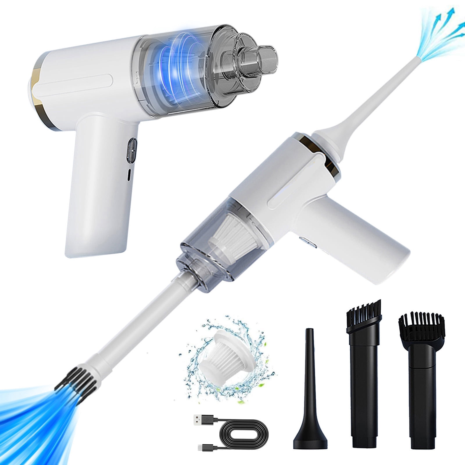 Chmadoxn Handheld Car Vacuum Cleaner Powerful Suction Small Car Vacuum Cleaner Mini Dusts Buster With USB Portable Vacuum Cleaner Vacuum clean