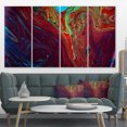 thumbnail image 1 of Peinture Acrylique Abstraite Rouge Foncé - Art Abstrait sur Toile, 1 of 3