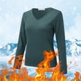 thumbnail image 2 of Kcodviy Femmes Col Rond Molleton Hauts Thermiques pour Femmes Manches Longues Ensemble Doublé Thermique Ajusté Hauts Thermiques pour Dames Hauts à Manches Longues Chandails Thermiques à Manches Longues Hauts d'Hiver, 2 of 7