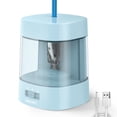 thumbnail image 1 of Deli Electric Pencil Sharpener,Suitable for No.2 Pencils Colored Pencils, USB & Battery Operated, Blue, 1 of 5