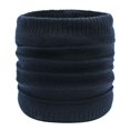 thumbnail image 3 of Winter Warm Plus Fluff Line Stripe Bib Cover Solid Color Collar Thick Knit Bib, 3 of 3