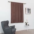 thumbnail image 4 of Innerwin Half Window Curtains Solid Color Kitchen Valance Rod Pocket Soft Short Blackout Curtain Ruched Waterproof Panels Darkening Thermal Insulated Coffee 39.37 x 47.24", 4 of 9