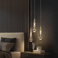 thumbnail image 4 of Crystal Pendant Light Modern LED Hanging Lamp Lighting Fixture Chandelier for Dining Room Kitchen Foyer 3 Head, 4 of 8