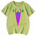 thumbnail image 4 of AJIWYH Chemise à Manches Courtes, T-Shirt Décontracté Imprimé à Col Rond à Manches Courtes pour Filles, Chemise Décontractée, Chemise d'Uniforme Scolaire pour Fille de 3-4 Ans, Vert Pâle, 4 of 4