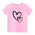 thumbnail image 1 of MeetoTime T-shirt en Coton pour Tout-Petits Enfants Garçons Filles Col Rond Saint-Valentin Imprimé Manches Courtes Haut Tee 3-10 Ans, 1 of 4