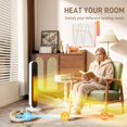 thumbnail image 4 of HOMCOM 33 Ceramic Space Heater 2000W Fan Electric Heater with 3 Modes 15H Timer Adjustable Thermostat Oscillation Remote Control Tip-Over and Overheat Protection Low Energy for Bedroom White, 4 of 5
