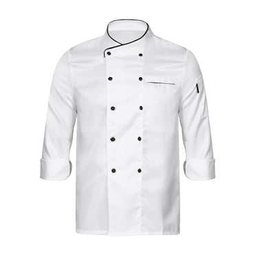 Raenseen Unisex Chef Jacket Shirt Short Sleeve Chef Coat Men Women Restaurant Kitchen Work Uniform White Long Sleeve XL