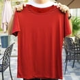 thumbnail image 5 of Styesk T-Shirts pour Homme Mode Décontractée Chemise Unie T-Shirt à Col Rond Haut à Manches Courtes Blouses, 5 of 5