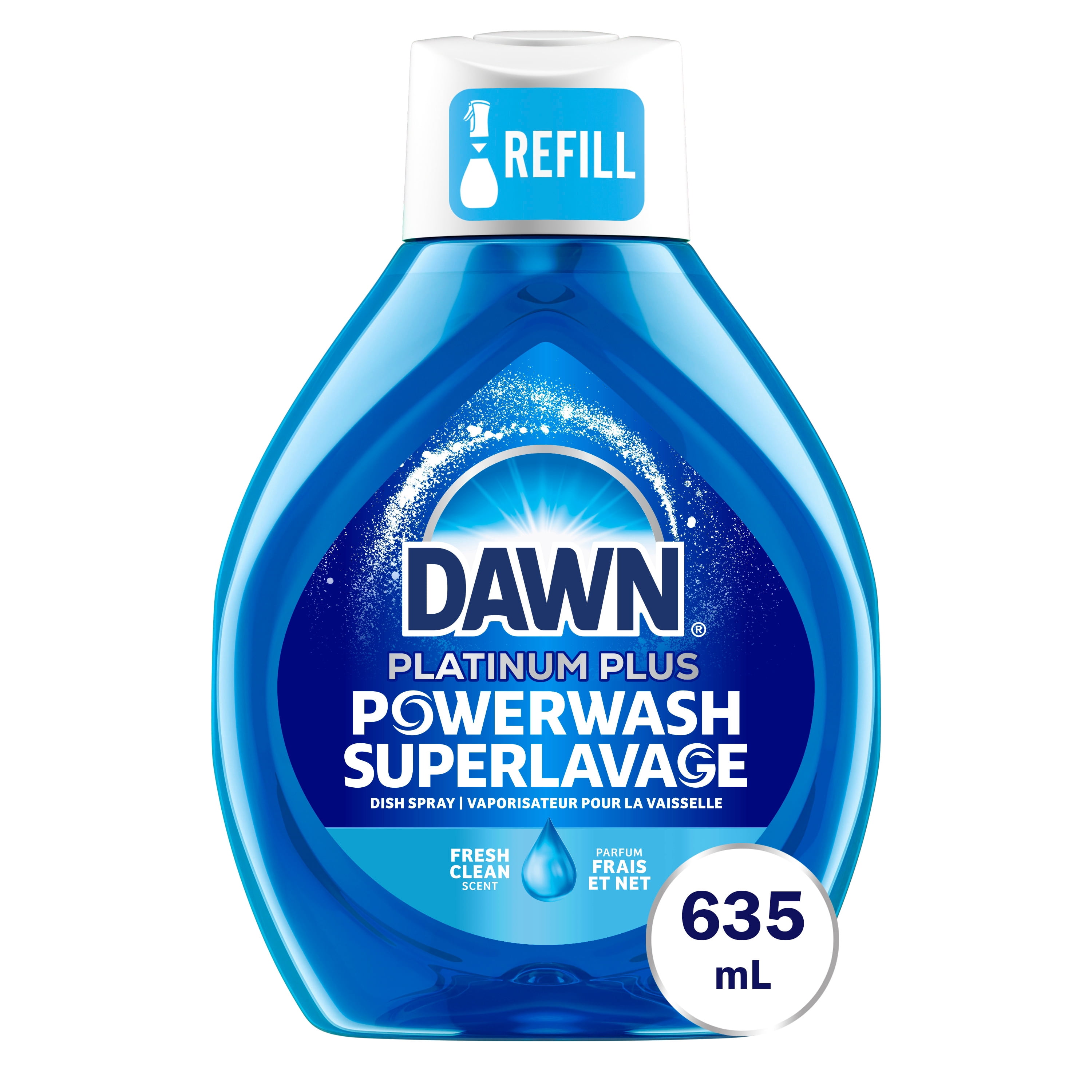 Dawn Powerwash Spray, Dish Soap, Dishwashing Liquid, Fresh, 1 Refill, 635 mL