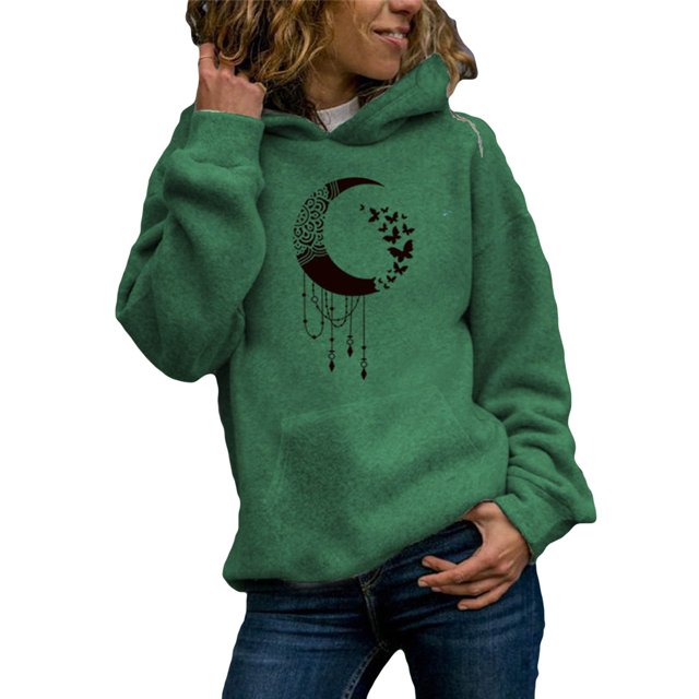 Birdeem Sweat à Capuche Décontracté pour Femmes, Blouse Imprimée