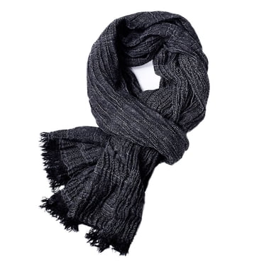 XZNGL Winter Scarf for Men Winter Men Classic Shawl Fringe Solid Color Tassel Long Soft Warm Scarf