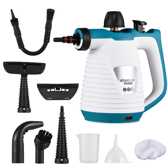 Handheld Steam Cleaner 1050W High Temperature Pressurized Steam Cleaning Tool with 9PCS Accessory Portable Multifunction Steamer for Kitchen Sofa Bathroom Car Window
