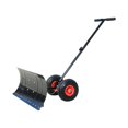 thumbnail image 4 of Wheeled Snow Pusher Snow Plow Adjustable Handle Snow Pushing Portable Winter Wheels 74x35cm, 4 of 9