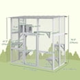 thumbnail image 3 of PawHut Catio Maison Extérieure pour Chat Enclos en Bois pour Chat avec Pont, Boîte de Repos, 3 of 10
