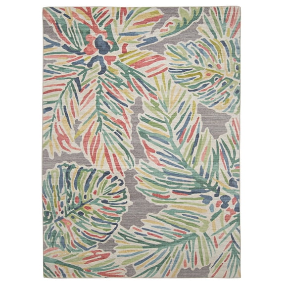 Outdoor Washable Tampa Grey & Green 2' x 3' Accent Rug