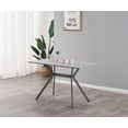 thumbnail image 3 of K-Living Nash 5PCS Grey Anti Scratch, Powder Coated Metal Dining Set with PU Chairs (Table with 4 Chairs), 3 of 3