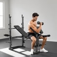 thumbnail image 2 of Soozier Banc à Poids Incliné Ou Plat Multi-Exercices avec Support pour Banc et Presse, 2 of 10