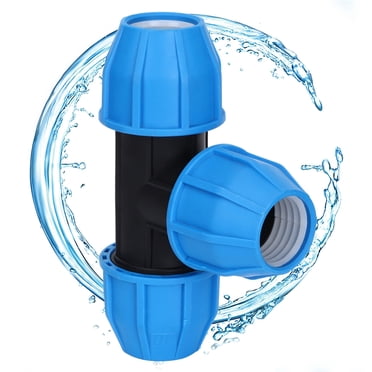 Connecteur Tee, Plastique PE 40mm Raccord de Tuyau d'Eau Ultra Réactif