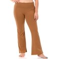thumbnail image 1 of CHUANK Womens & Plus Stretch Cotton Fold-Over High Waist Bootcut Workout Flared Yoga Pants, 1 of 4