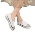 thumbnail image 4 of Dvkptbk Sandales Femmes Espadrilles Mode pour Femmes à Enfiler Strass Paillettes Plateforme Plates Chaussures Décontractées pour Femmes Chaussures pour Femmes, 4 of 7