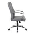 thumbnail image 4 of Scranton & Co Fauteuil de Direction Moderne Rembourré en Similicuir Gris, 4 of 6