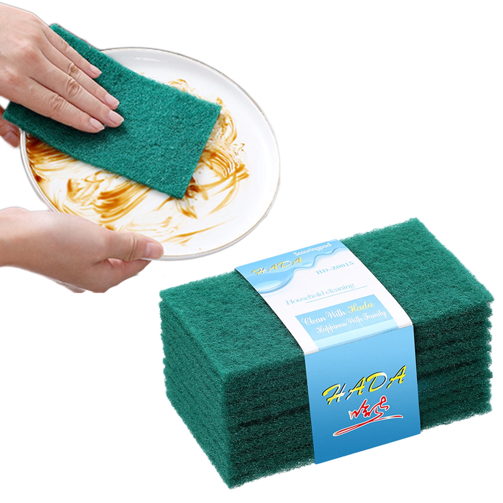 Dishcloths Kitchen Cloths Double-sided Household Emery Sponge Wipe Cleaning Wipes Containing Sand Thickened Brushed Pots And Pans