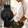 thumbnail image 1 of Up to 65% Off Men's Watch Calendar Steel Mesh with Chronograph Quartz Watch Necklace Rings Earring Jewelry on Clearance, 1 of 2