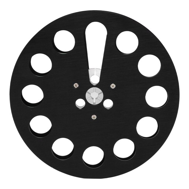 DEWIN 1/4 7 Inch Empty Tape Reel Aluminum Alloy 11 Hole Universal Opening Machine Part Recording Takeup Reel Black