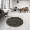 thumbnail image 4 of Ahgly Company Tapis d'Intérieur Lavable en Machine Carré Transitionnel Gris Minuit, 3 Pieds Carré, 4 of 7