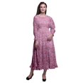 thumbnail image 1 of Bimba Robe Longue Décontractée à Volants pour Femmes, Imprimée, Taille Smockée, Medium, 1 of 5