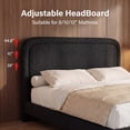 thumbnail image 3 of Hcore Boucle Bed Frame Queen Size,Modern Black Bed Frame with Adjustable Headboard, Soft Rounded Corners,No Box Spring Required,Easy Assembly, 3 of 6