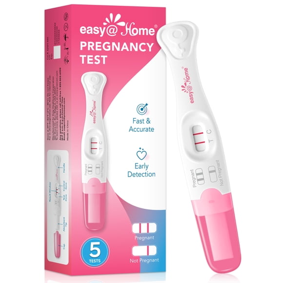 Easy@Home Pregnancy Test 5 Count Early Detection Test Sticks - Home Pregnancy Tests with Precise Results - Easy to Use Fertility Tests