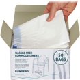 thumbnail image 1 of Lunderg Doublures de Commode - Paquet Économique 50 Unités Ajustement Universel - Doublures de Commode de Chevet Jetables pour Chaise de Commode pour Adulte, Sacs de Toilette Portatifs Ou Sacs de Toilette de Camping, 1 of 1