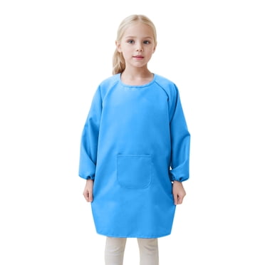 Tablier d'Art pour Enfants avec Poche, Tabliers de Peinture pour Enfants, Tabliers à Manches Longues pour Tout-Petits, Chemises pour Filles 24 Mois, Chemises de Noël pour Enfants, Chemise Interruptée pour Filles 18 Mois