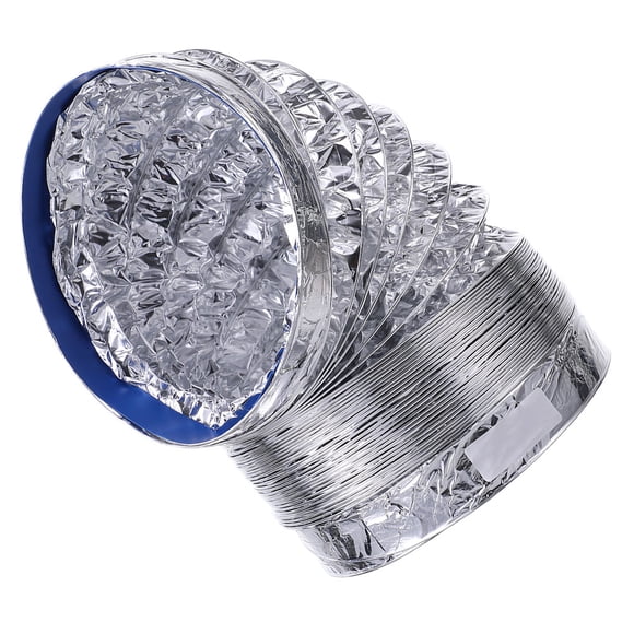 Raindrops Tuyau de Conduite en Papier D\'aluminium Argentée Plaquée, Flexible, Évent d'Alimentation d'Air pour Résistance aux Hautes Températures