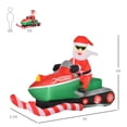 thumbnail image 3 of HOMCOM Christmas Inflatable Santa on Snowmobile Light Indoor Outdoor Decor, 3 of 10