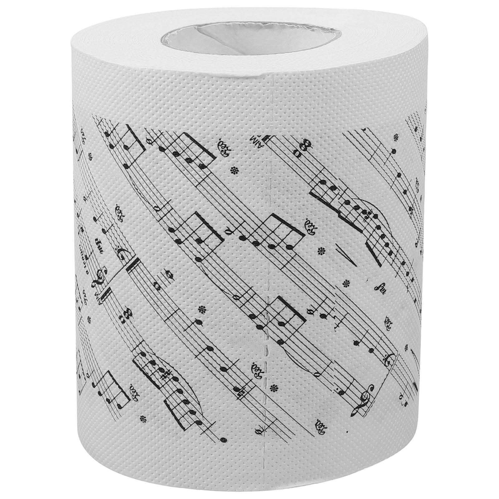 SEWACC Printed Music Notes Toilet Paper Roll Tissue Paper Safe for Daily Use