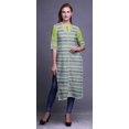thumbnail image 2 of Bimba Kurti Droite Décontractée Imprimée Haut à Manches 3/4 Longue Kurta Robe pour Femmes, 2 of 6