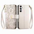 thumbnail image 3 of Étui Rabattable pour FOXDOCK Samsung Galaxy A16 Portefeuille Fonction Floral Embossé Choix de Cadeau Protection Complète Support d'Affichage, 3 of 6