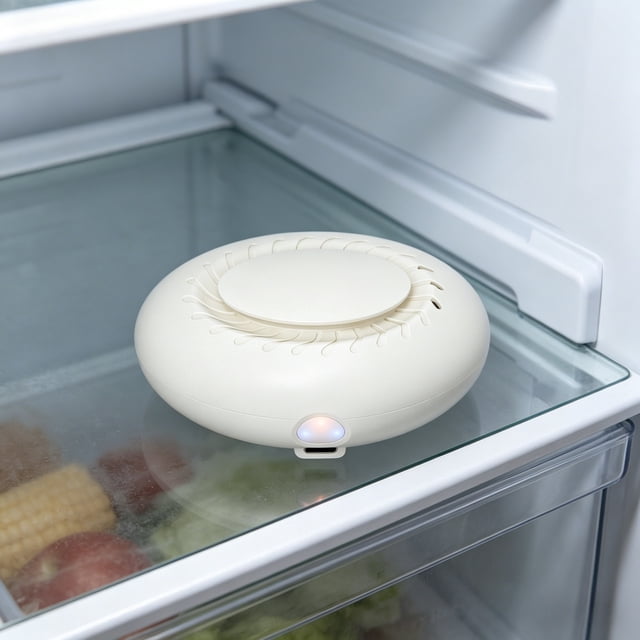 Tong Réfrigérateur Rechargeable Portable Éliminateur Compact Purificateur d'Air pour Réfrigérateur pour Conservation des Aliments Frais Éliminateur d'Odeurs pour Réfrigérateurs Garde-Robes Chaussures et Petits Espaces