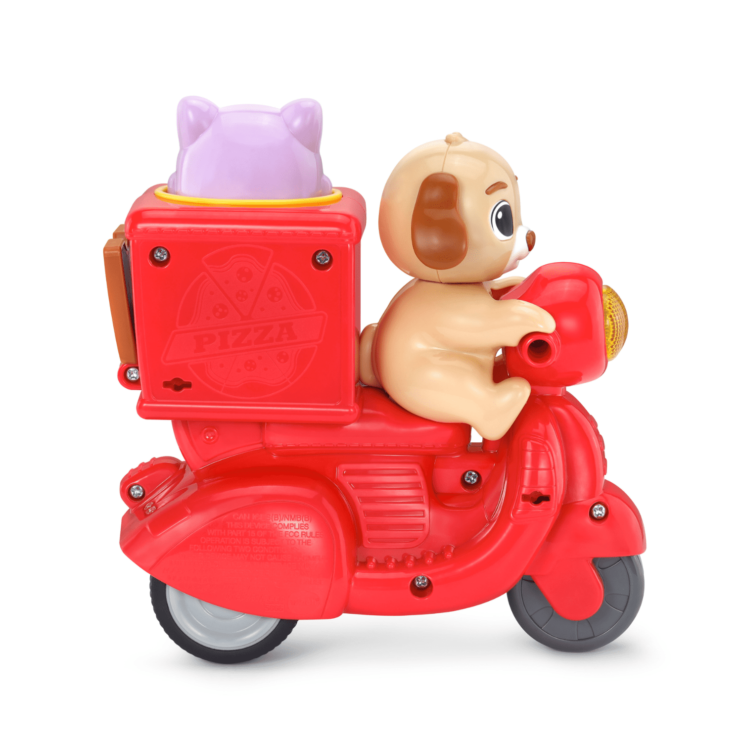 VTech Presse et Roule Scooter rapido avec chiot et chaton - Jouets pour tout-petits - Version anglaise, 12-36 Mois