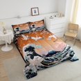 thumbnail image 3 of YST Japanese Style 7-Piece Comforter Set, Vintage Ukiyoe, Asian, King, 3 of 6