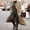 K-Khaki, variant on Men's Autumn and Winter Lined Windbreaker Long Trench Coat Double Wool Coat Men Breasted Coats Belt Loose Windbreaker Rain Jacket Men Jacket